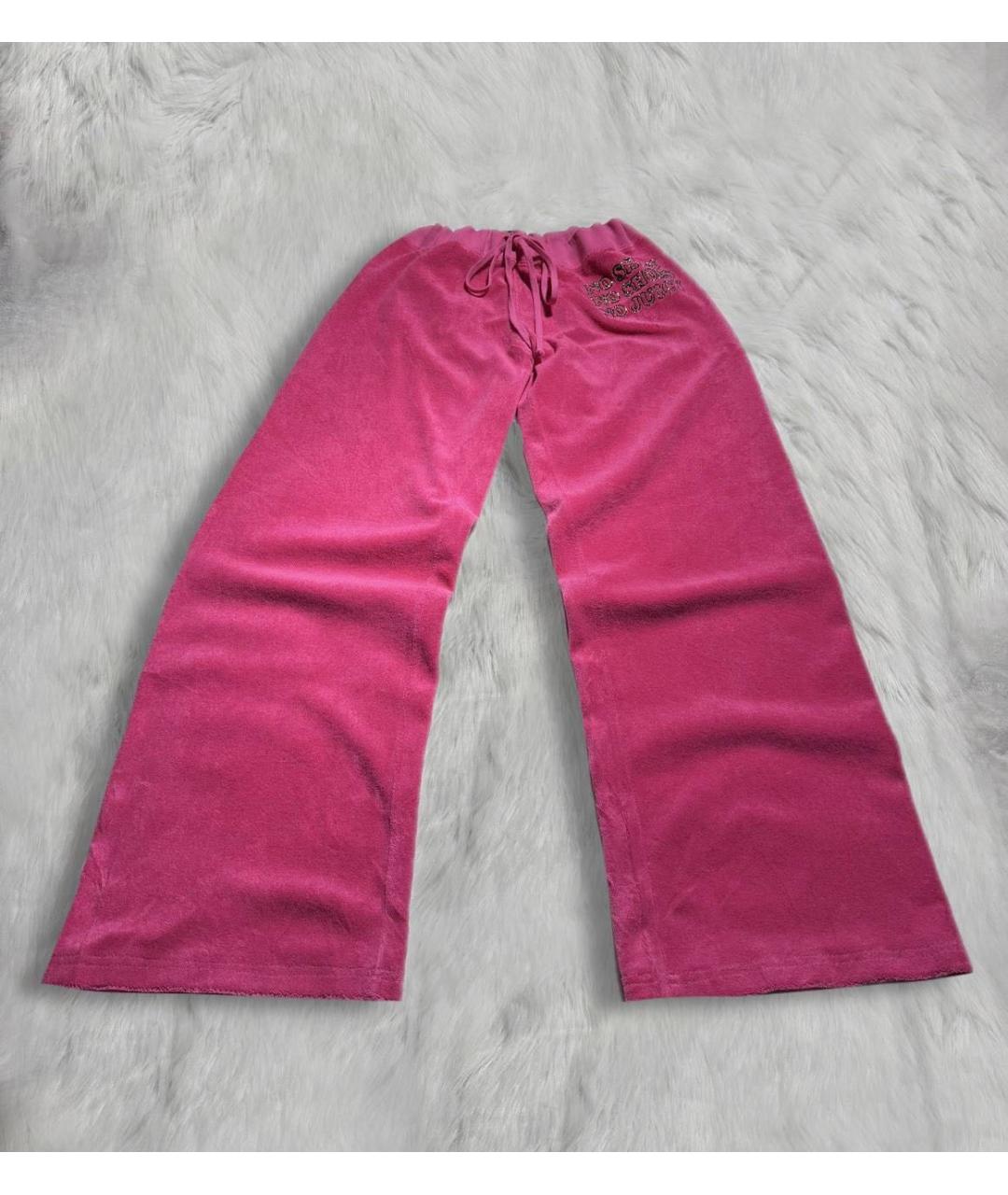 JUICY COUTURE Розовые брюки широкие, фото 3
