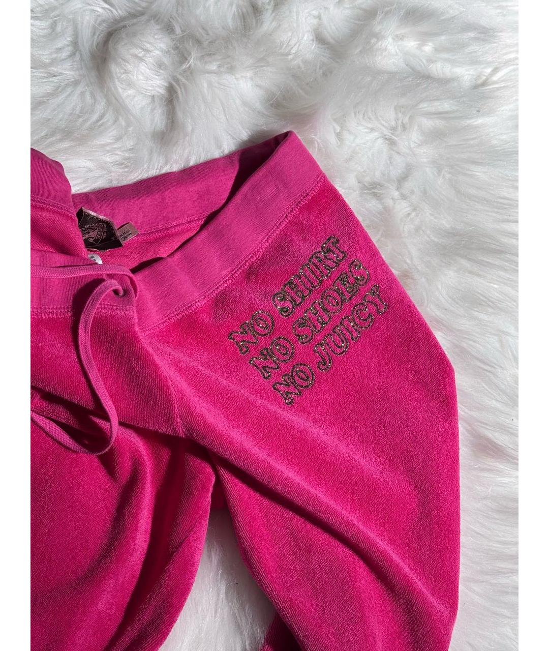 JUICY COUTURE Розовые брюки широкие, фото 4