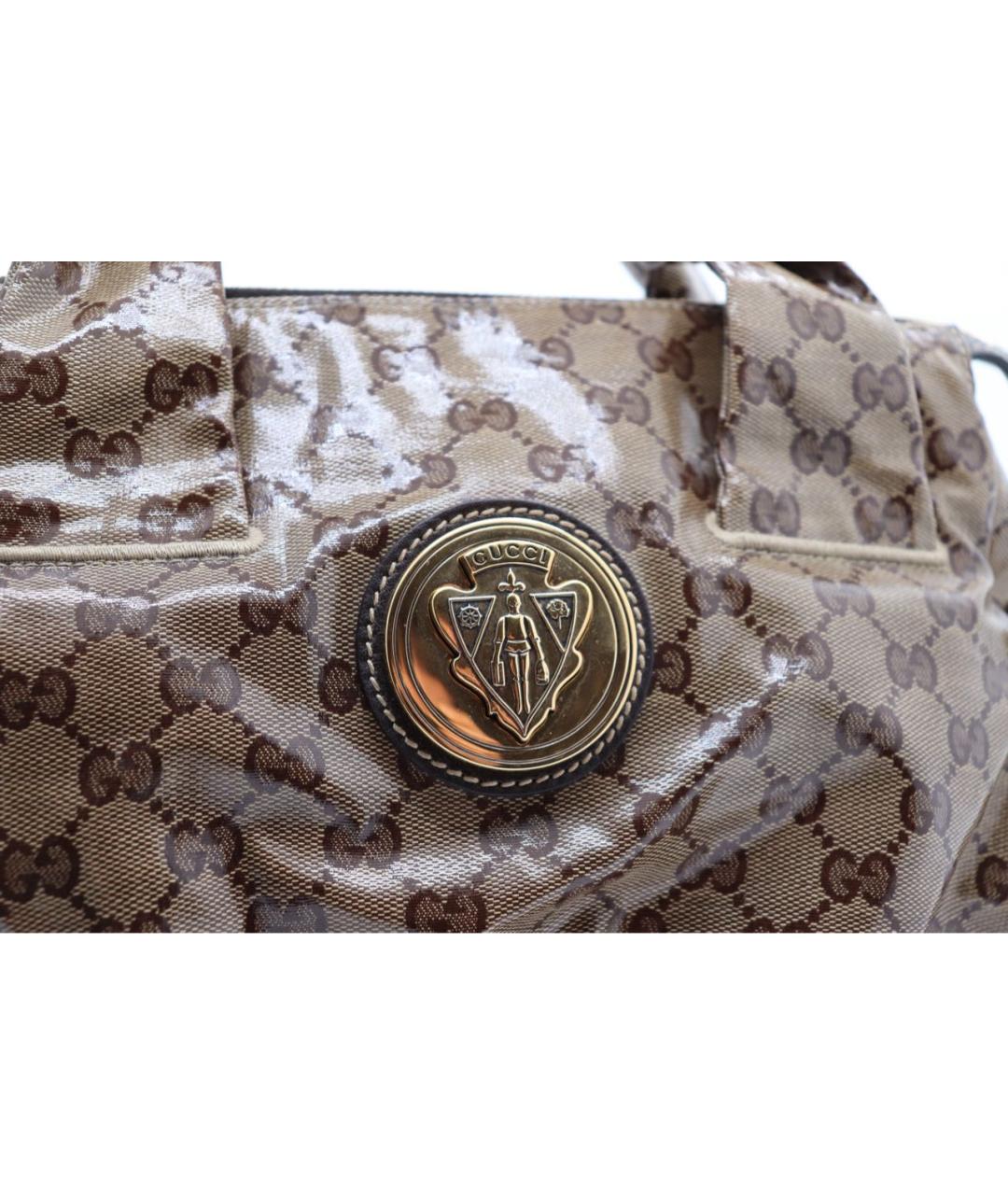 GUCCI Коричневая кожаная сумка с короткими ручками, фото 6