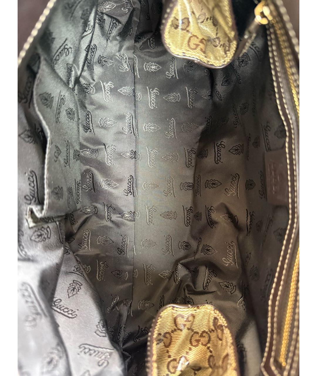 GUCCI Коричневая кожаная сумка с короткими ручками, фото 7