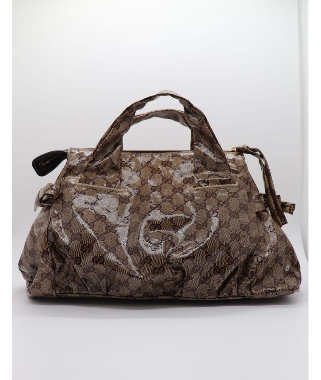 GUCCI Коричневая кожаная сумка с короткими ручками, фото 3