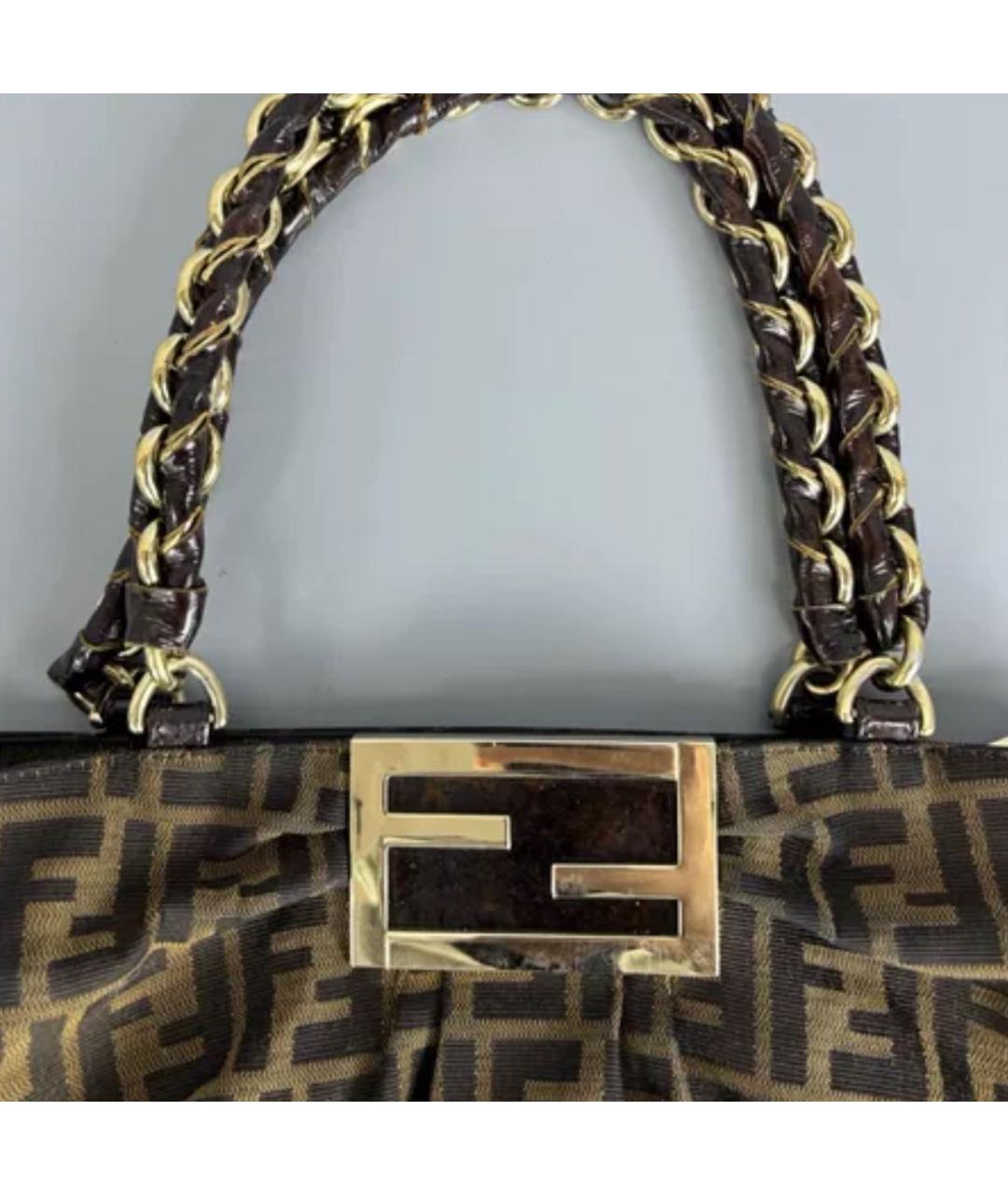 FENDI Коричневая сумка тоут, фото 7