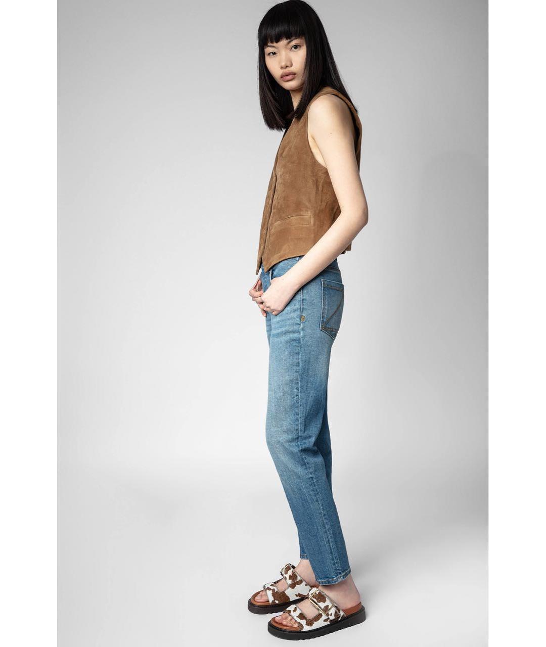 ZADIG & VOLTAIRE Коричневые кожаные сандалии, фото 5