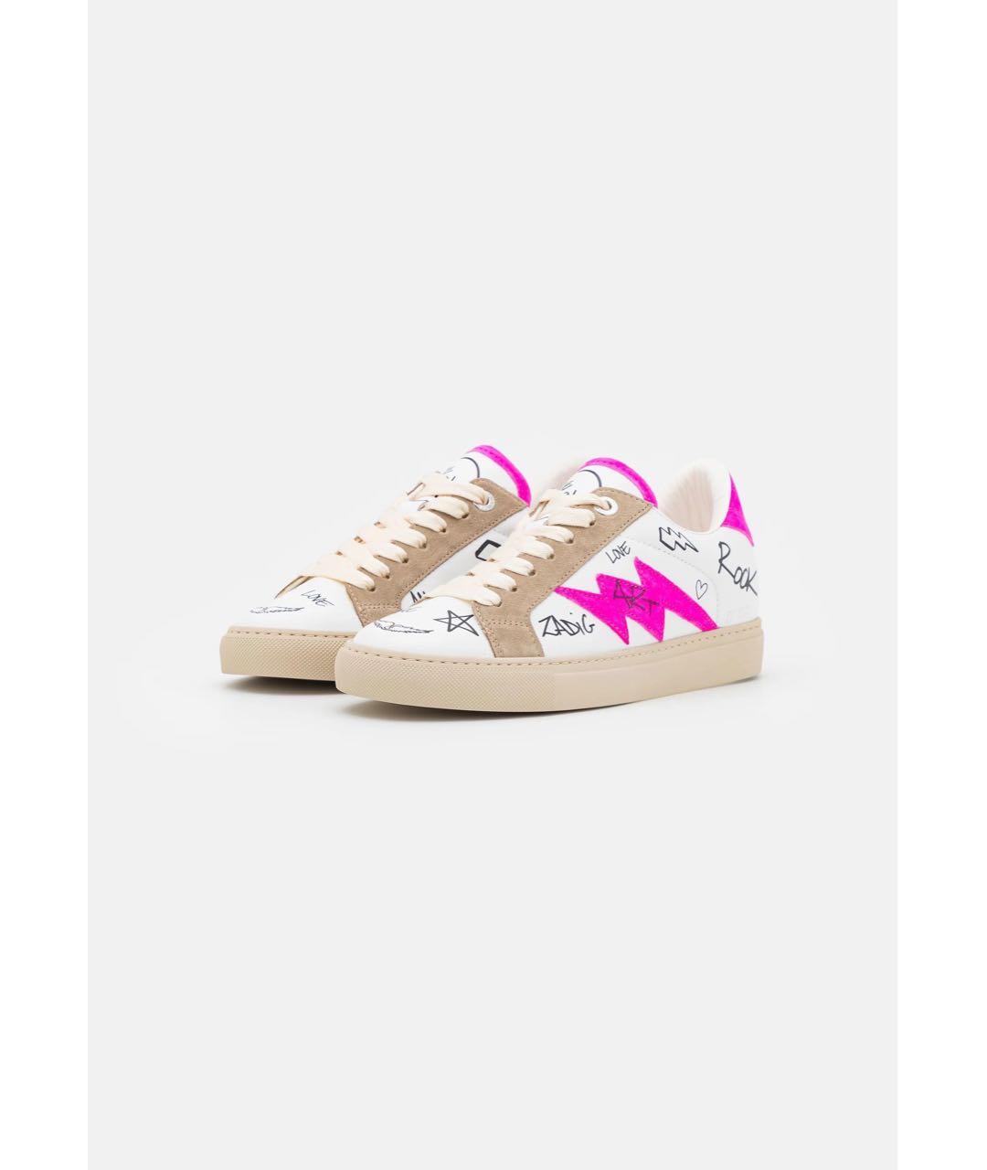 ZADIG & VOLTAIRE Розовые кожаные кеды, фото 3
