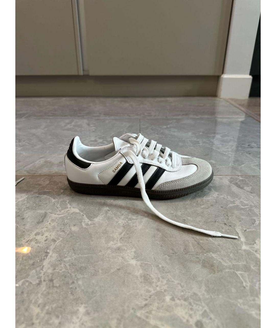 ADIDAS Белые кеды из искусственной кожи, фото 5