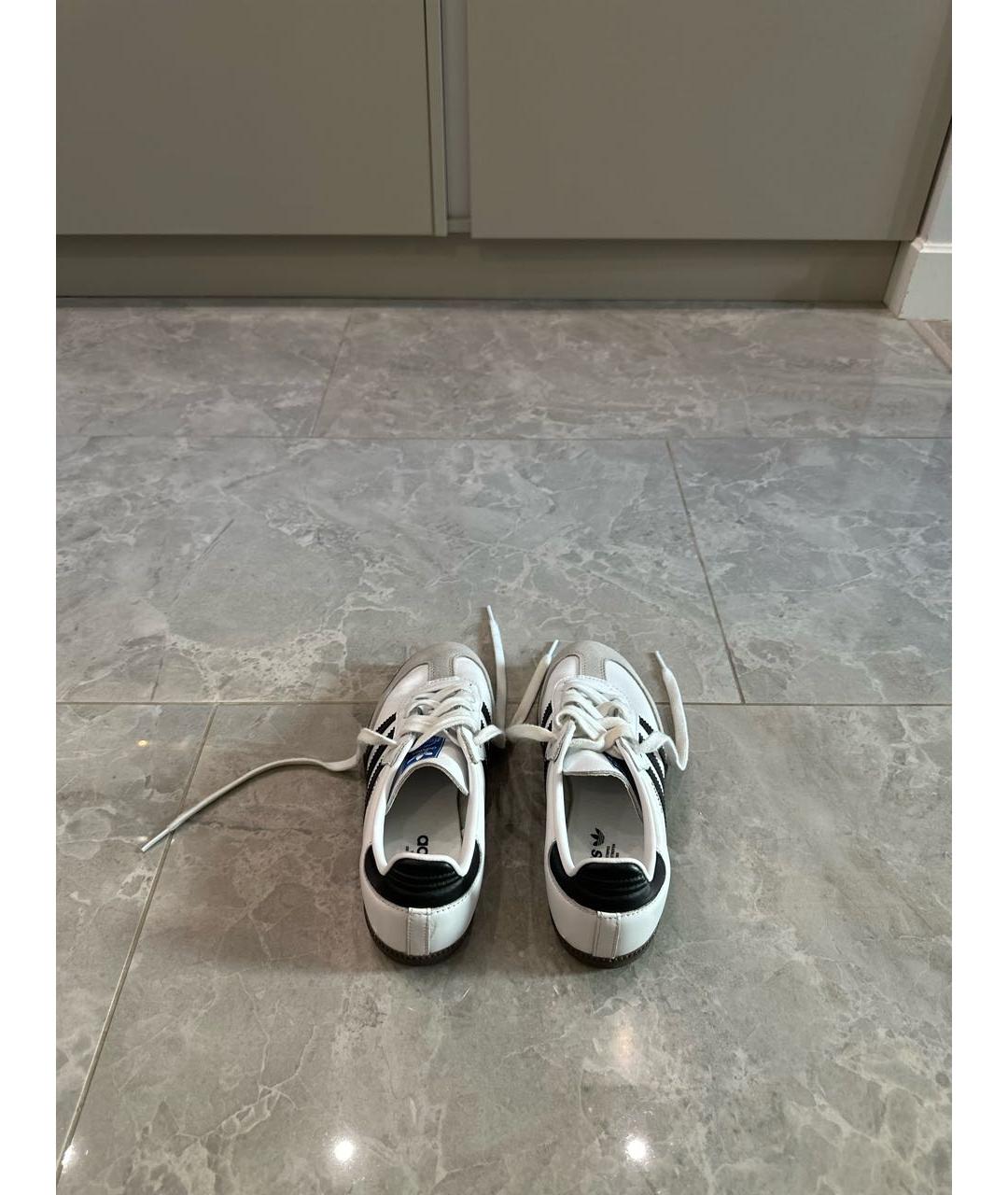 ADIDAS Белые кеды из искусственной кожи, фото 3