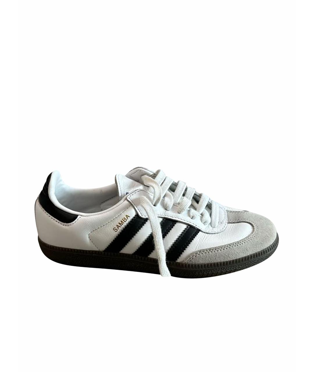 ADIDAS Белые кеды из искусственной кожи, фото 1