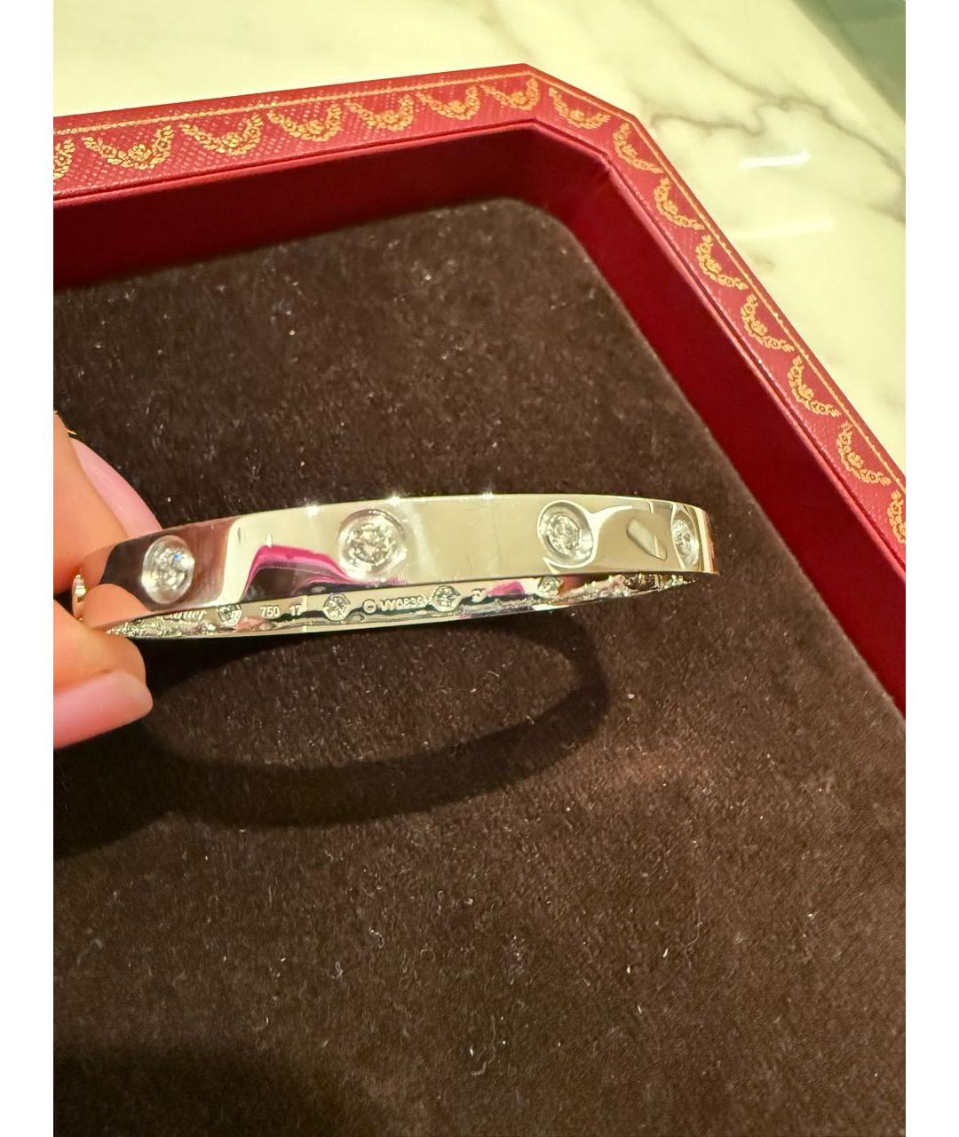CARTIER Серебрянный браслет из белого золота, фото 3