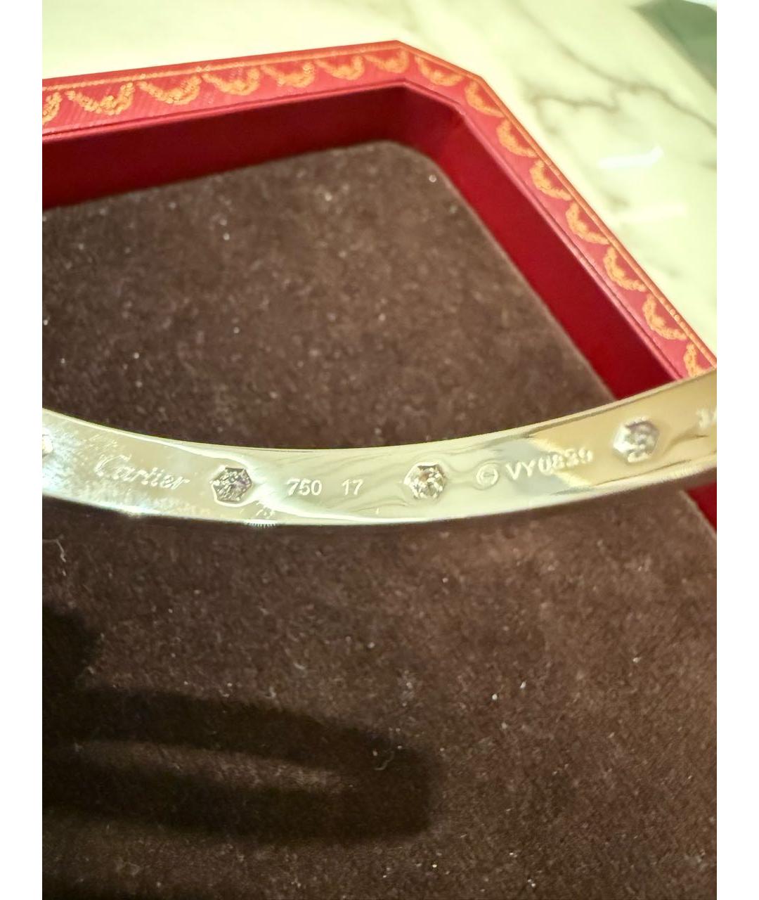 CARTIER Серебрянный браслет из белого золота, фото 4