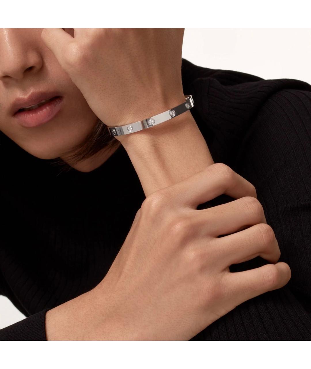 CARTIER Серебрянный браслет из белого золота, фото 6