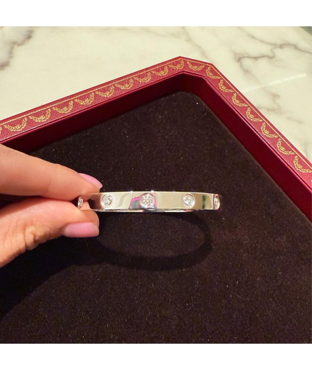 CARTIER Серебрянный браслет из белого золота, фото 2