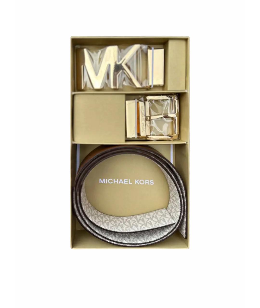 MICHAEL KORS Бежевый ремень, фото 1