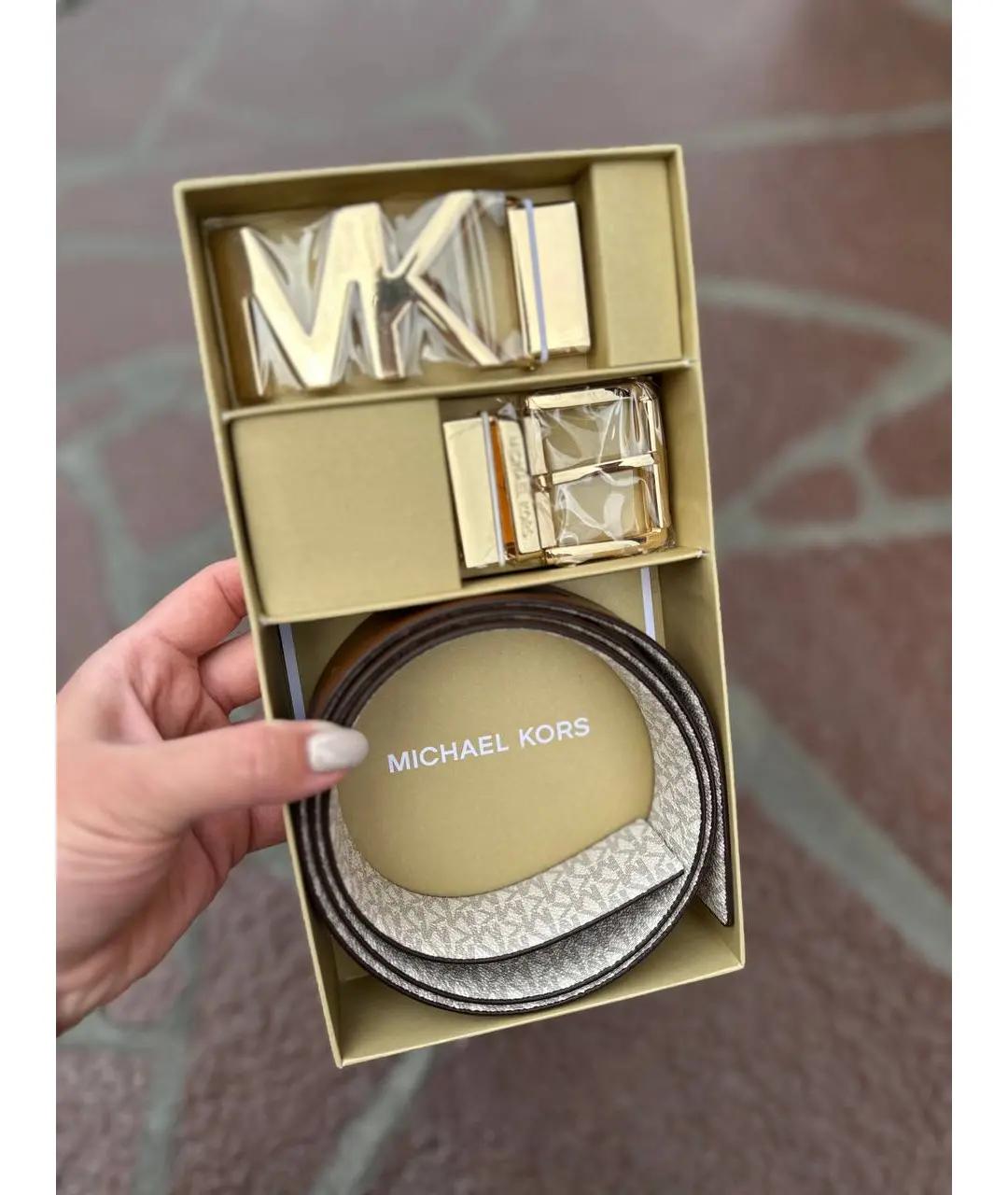 MICHAEL KORS Бежевый ремень, фото 2