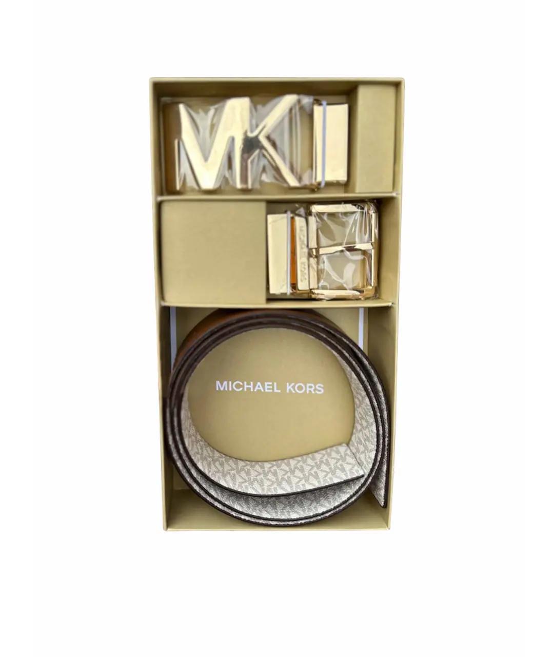 MICHAEL KORS Бежевый ремень, фото 7