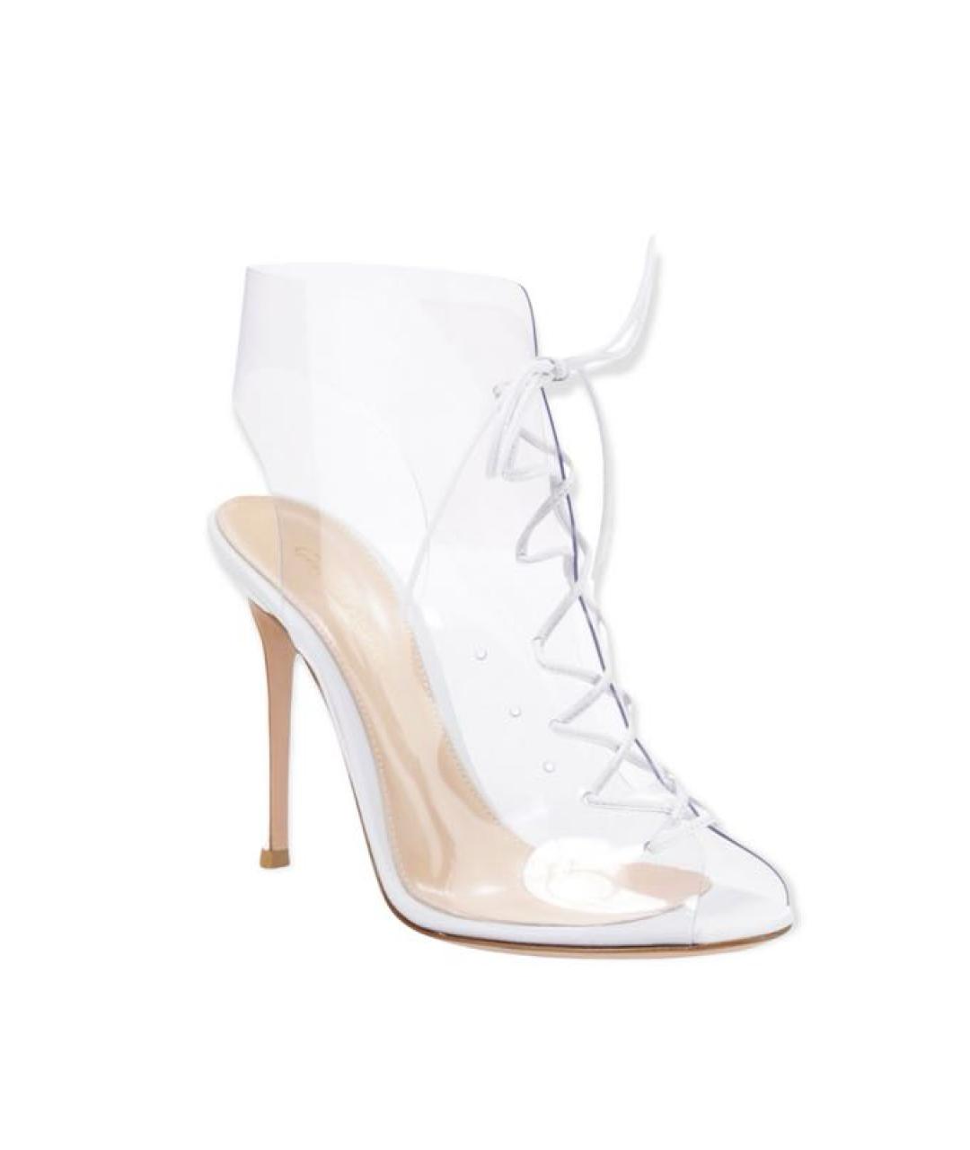 GIANVITO ROSSI Белые кожаные босоножки, фото 1
