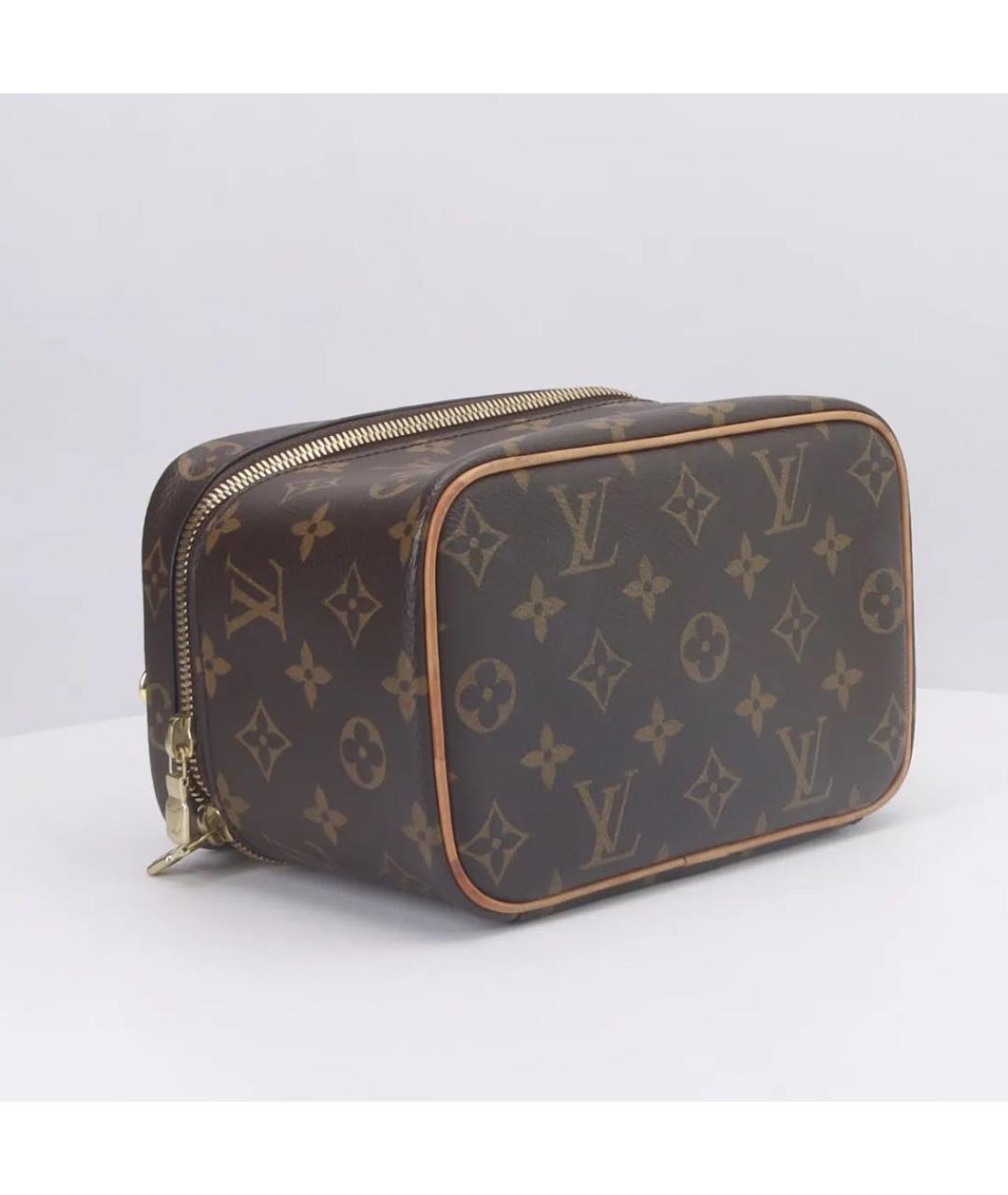 LOUIS VUITTON Коричневая косметичка, фото 5