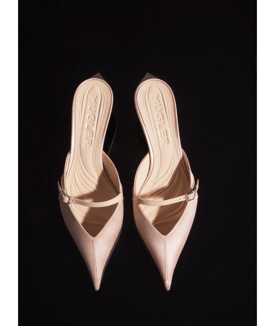 MUGLER Бежевые мюли, фото 4