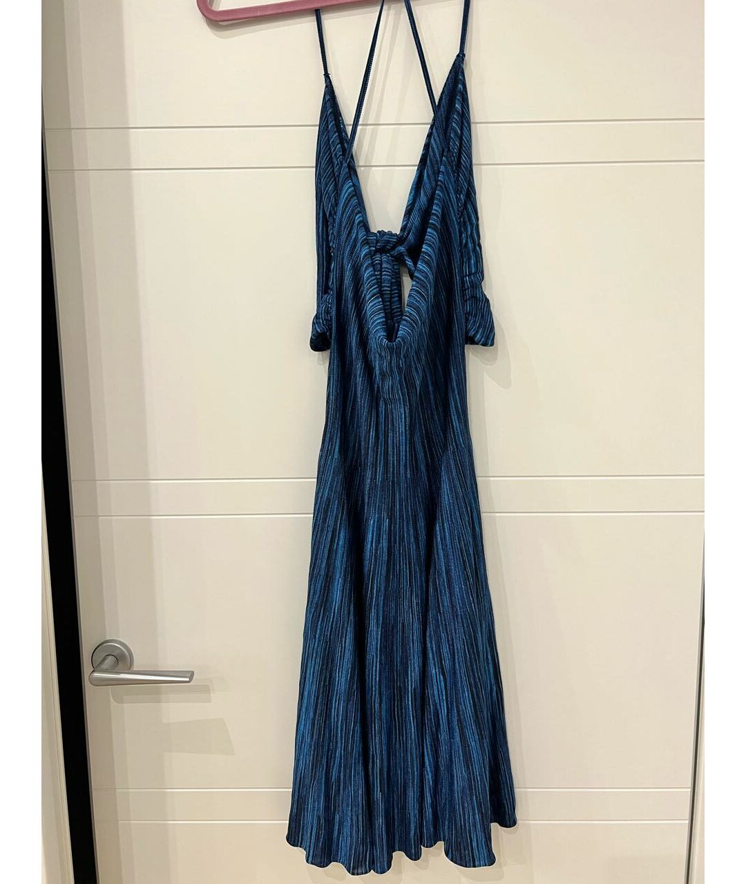 JACQUEMUS Синее вискозное повседневное платье, фото 4