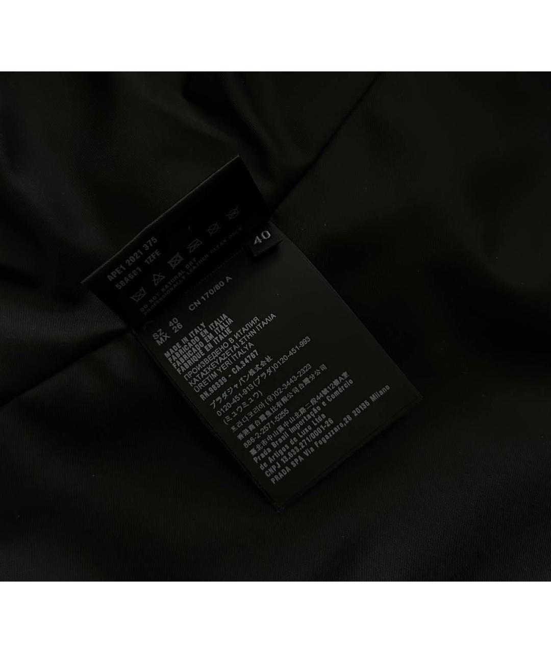 PRADA Черная кожаная куртка, фото 8