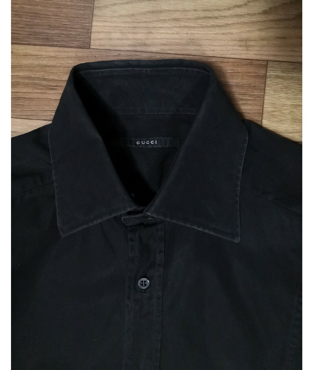 GUCCI Черная хлопковая классическая рубашка, фото 3
