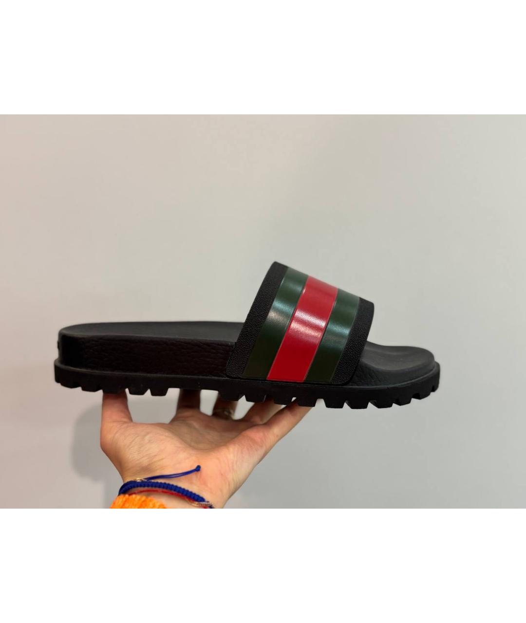 GUCCI Мульти резиновые шлепанцы, фото 4