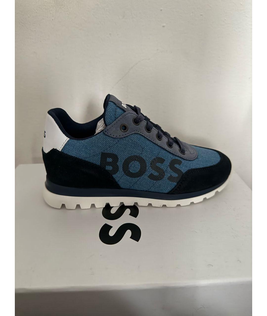 HUGO BOSS Синие текстильные кеды, фото 5