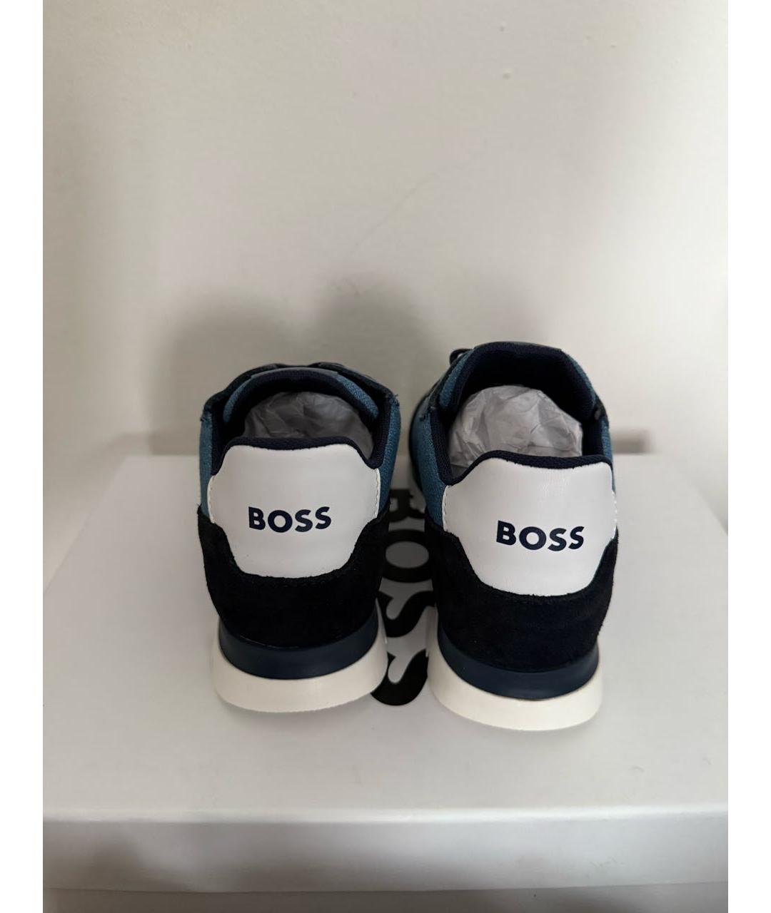 HUGO BOSS Синие текстильные кеды, фото 4
