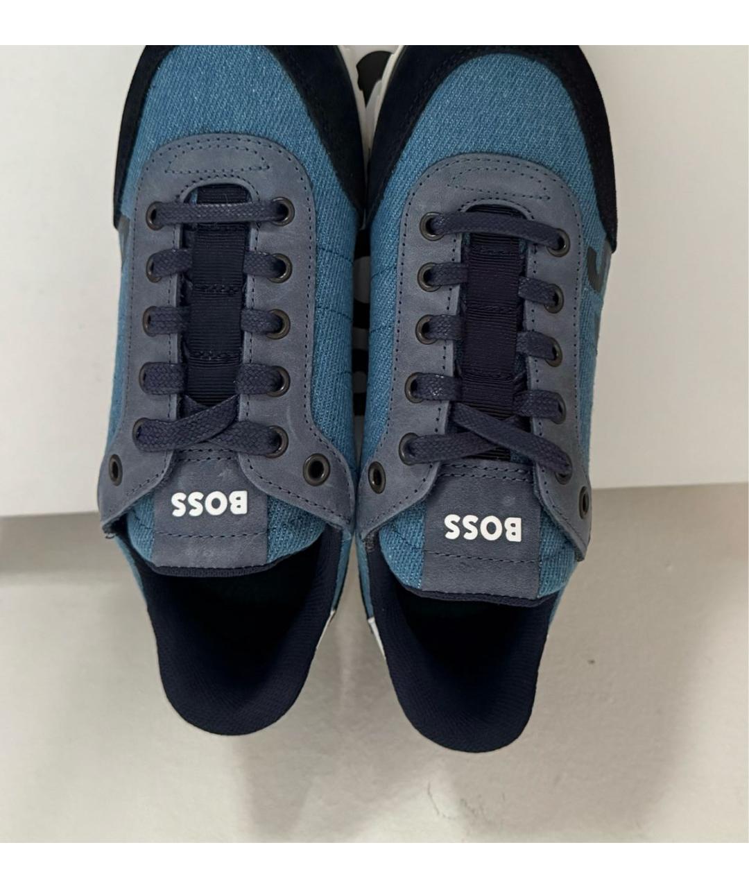 HUGO BOSS Синие текстильные кеды, фото 3