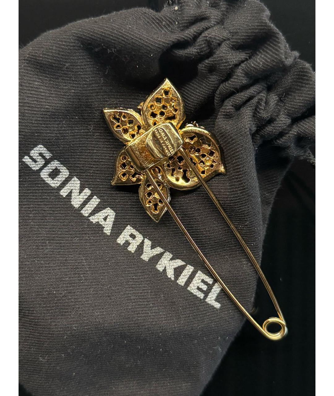 SONIA RYKIEL Красная металлическая булавка / брошь, фото 4