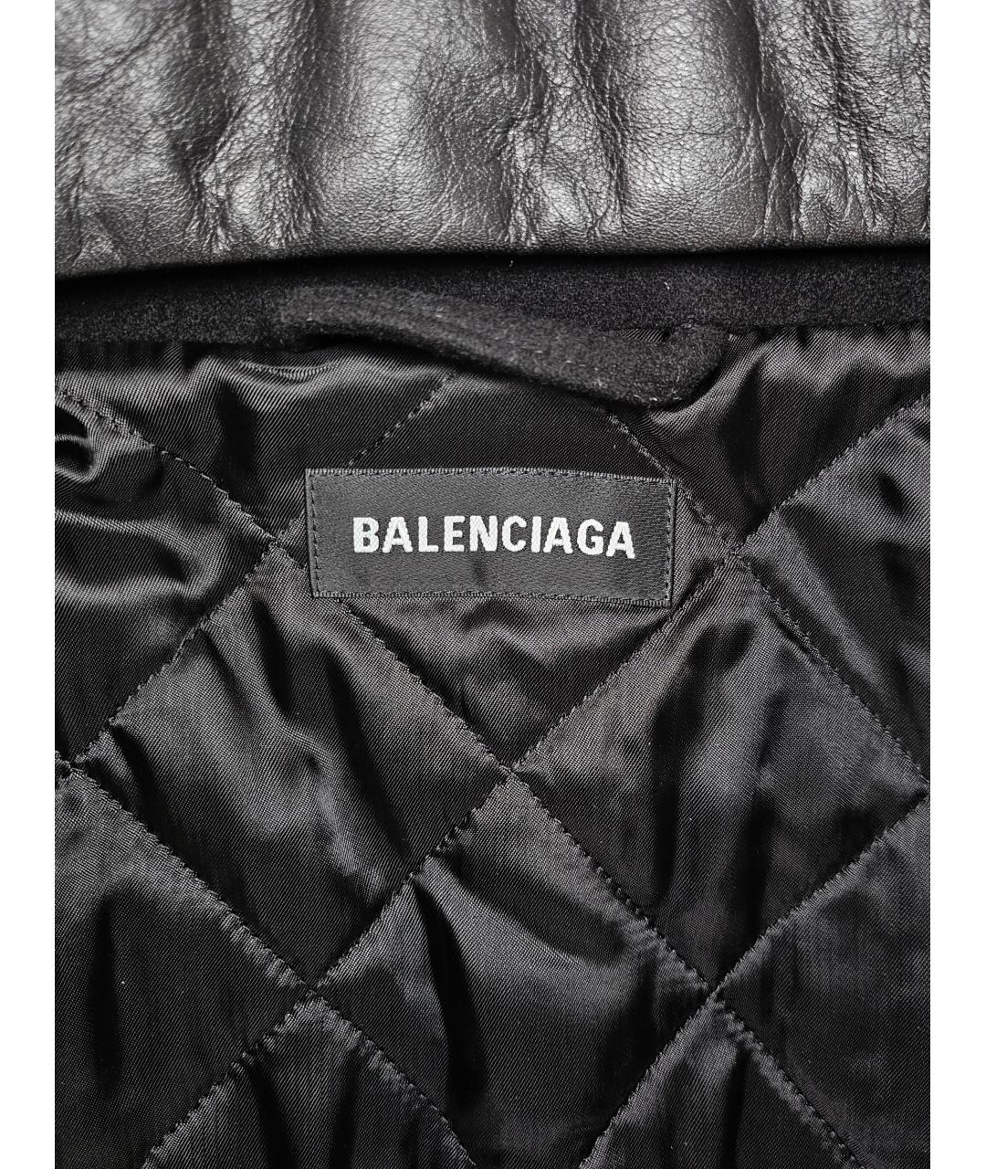 BALENCIAGA Черное шерстяное пальто, фото 7