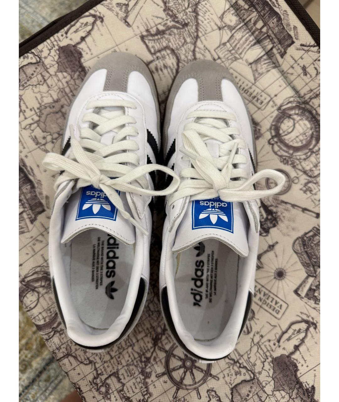 ADIDAS Белые кожаные кеды, фото 3