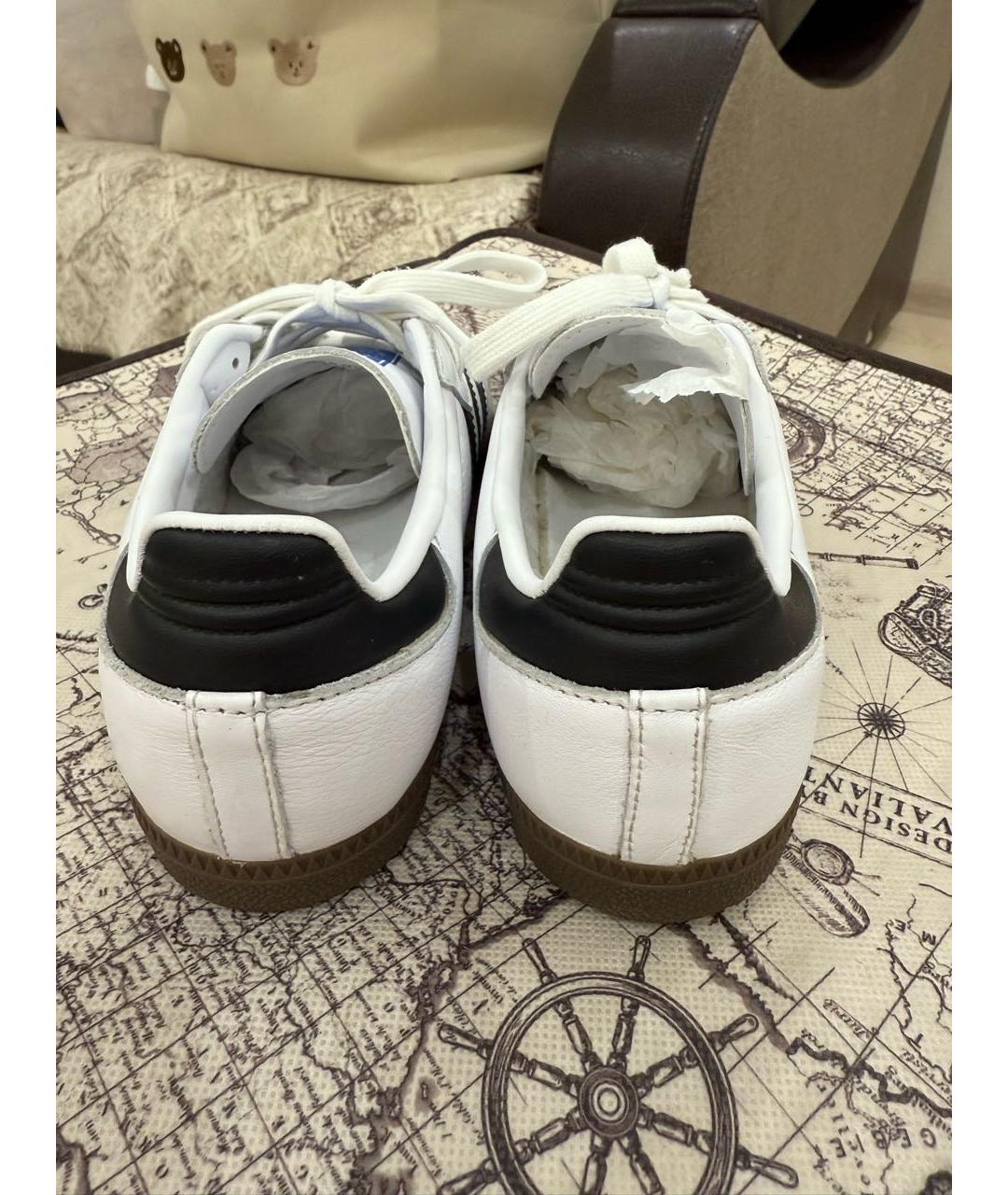 ADIDAS Белые кожаные кеды, фото 4