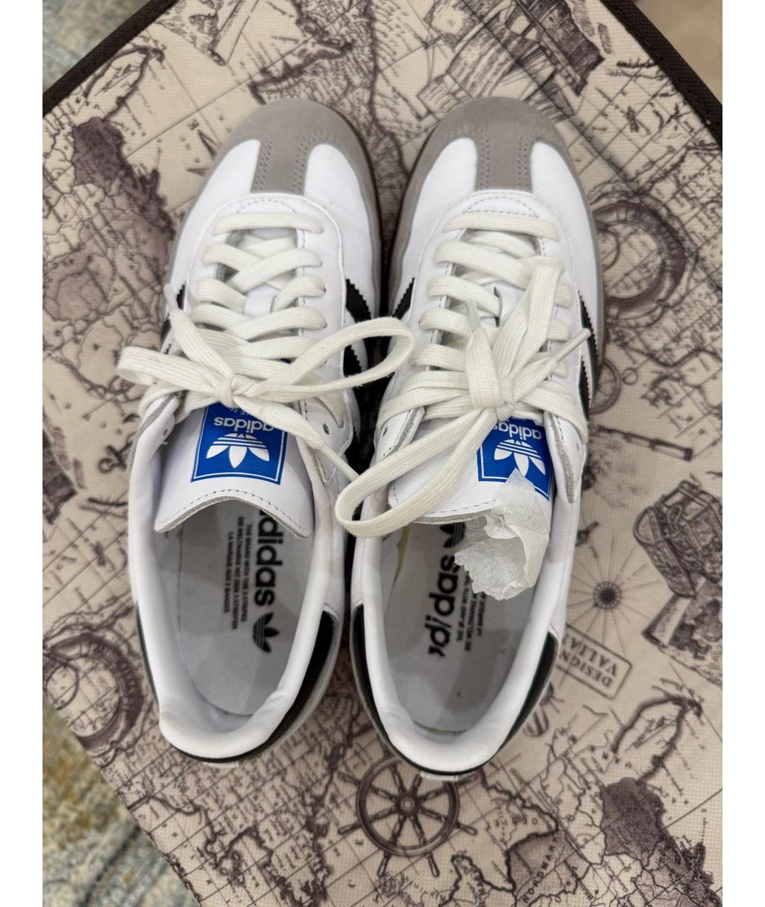 ADIDAS Белые кожаные кеды, фото 7