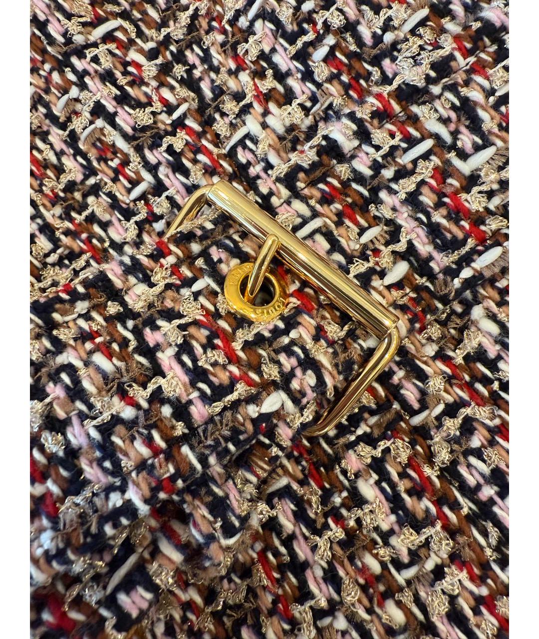 LOUIS VUITTON Золотое твидовое коктейльное платье, фото 3