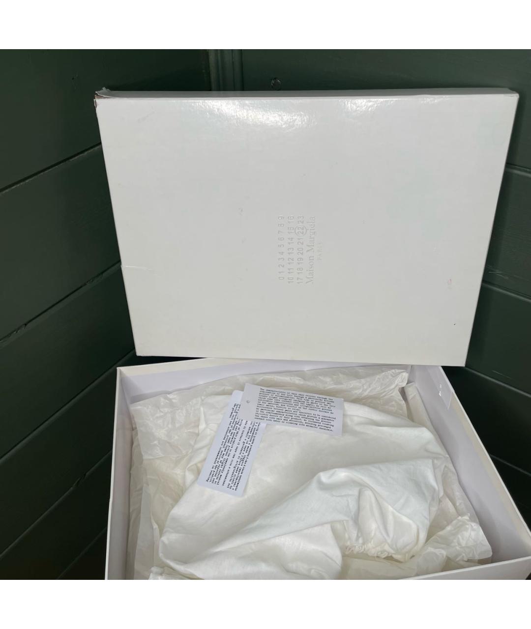 MAISON MARGIELA Белые текстильные высокие кроссовки / кеды, фото 6