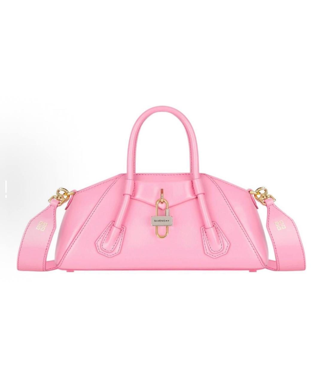 GIVENCHY Розовая кожаная сумка с короткими ручками, фото 5