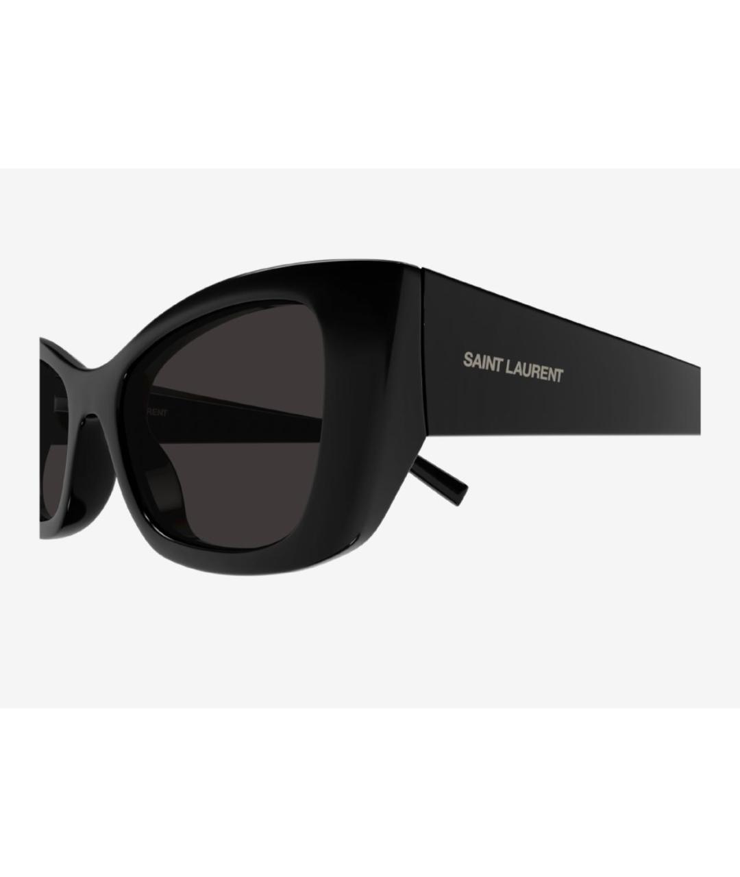 SAINT LAURENT Черные пластиковые солнцезащитные очки, фото 3