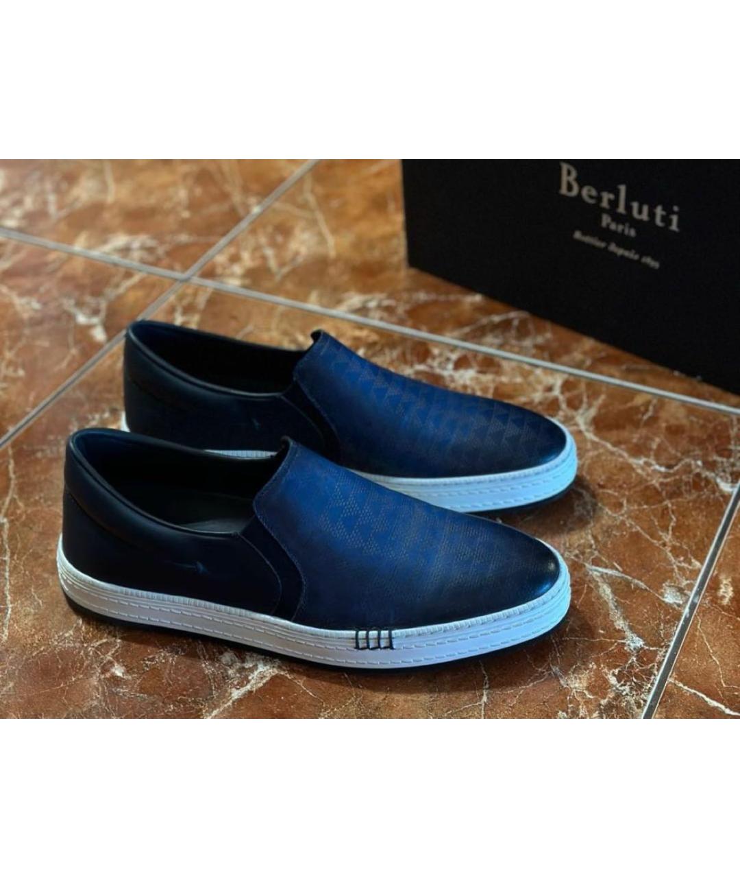 BERLUTI Мульти кожаные слипоны, фото 9