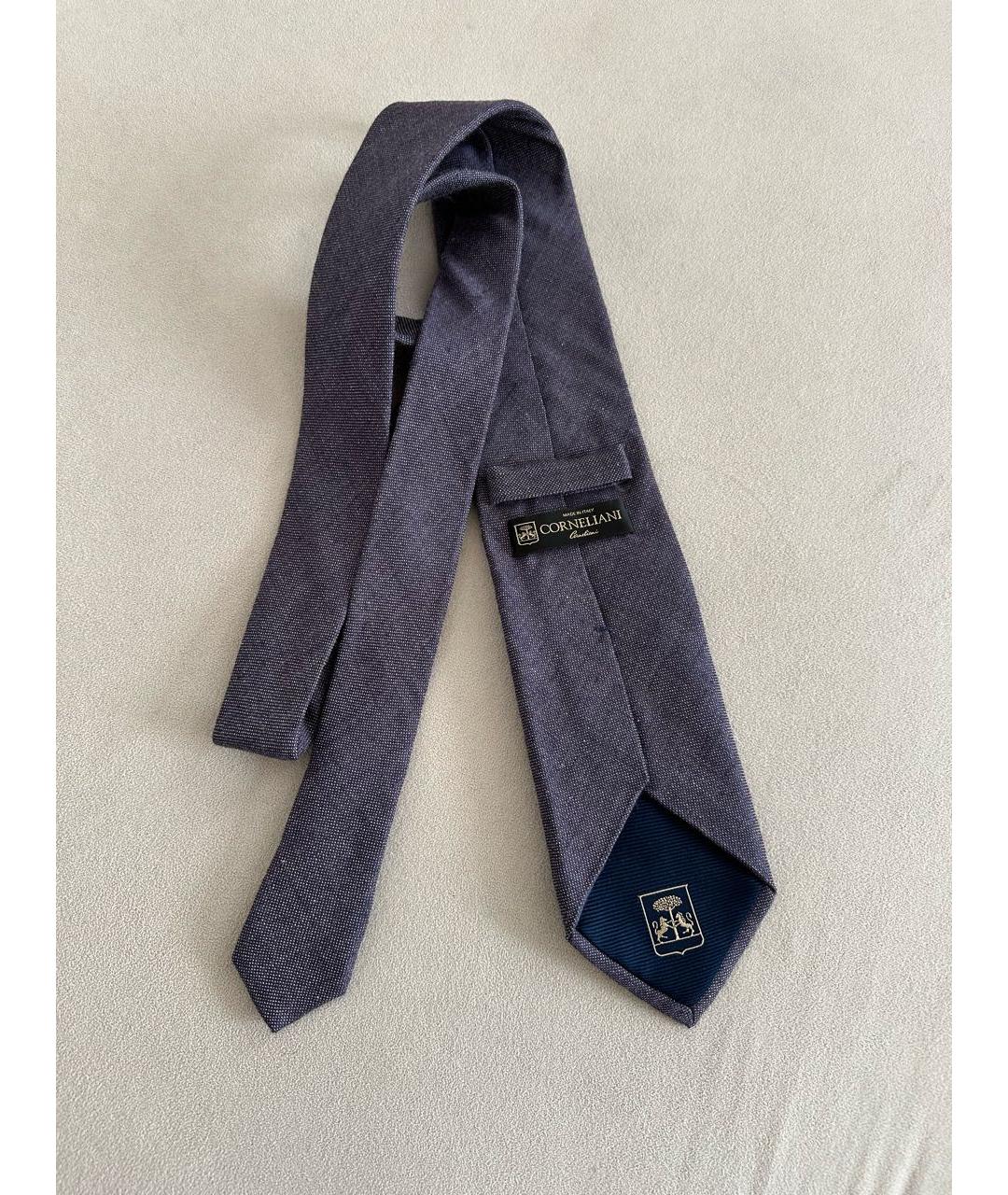 CORNELIANI Фиолетовый шерстяной галстук, фото 2