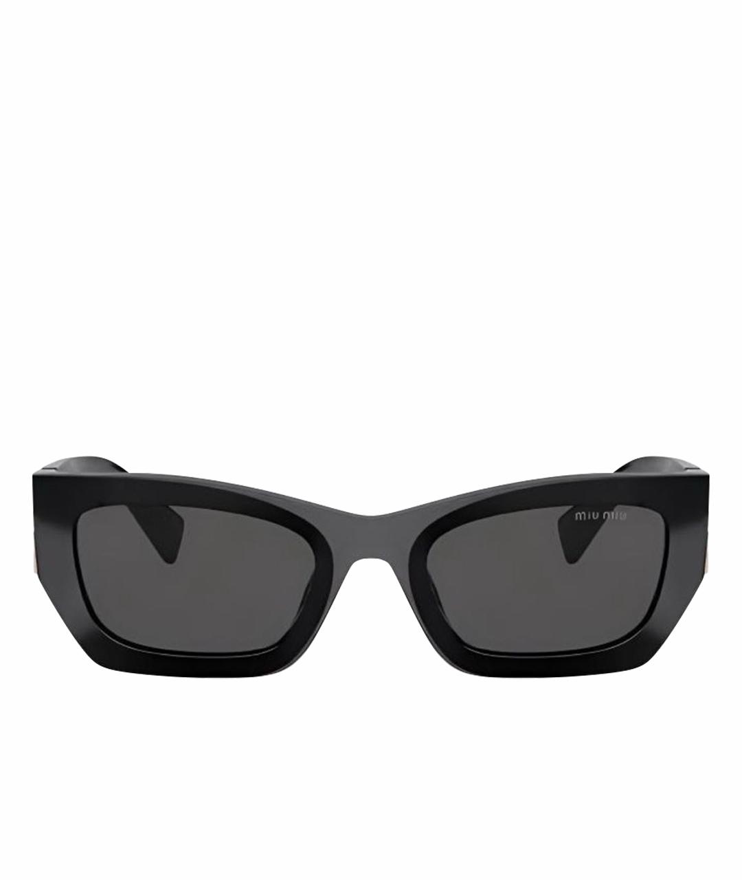 MIU MIU Черные пластиковые солнцезащитные очки, фото 1