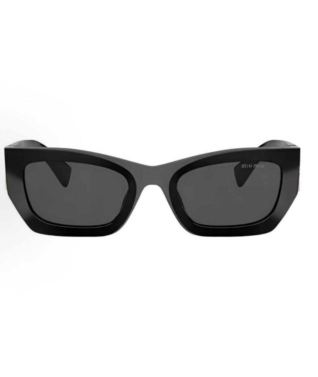 MIU MIU Черные пластиковые солнцезащитные очки, фото 4