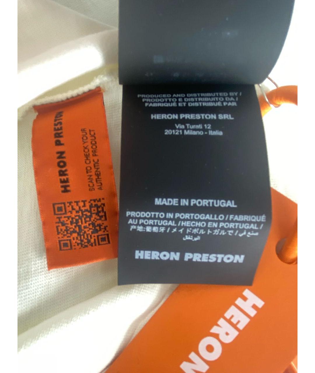 HERON PRESTON Белая хлопковая футболка, фото 6