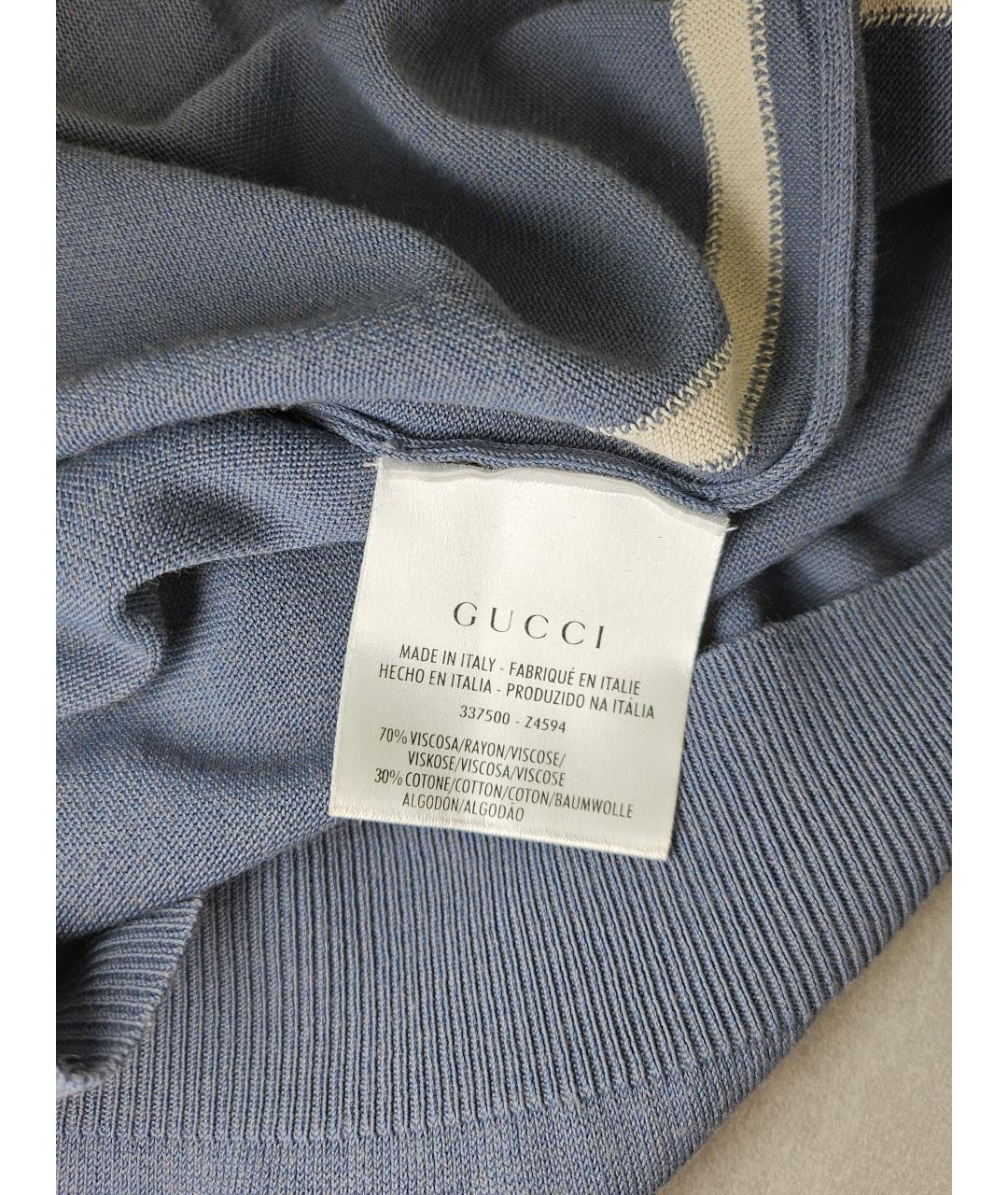 GUCCI Серая хлопковая футболка, фото 4