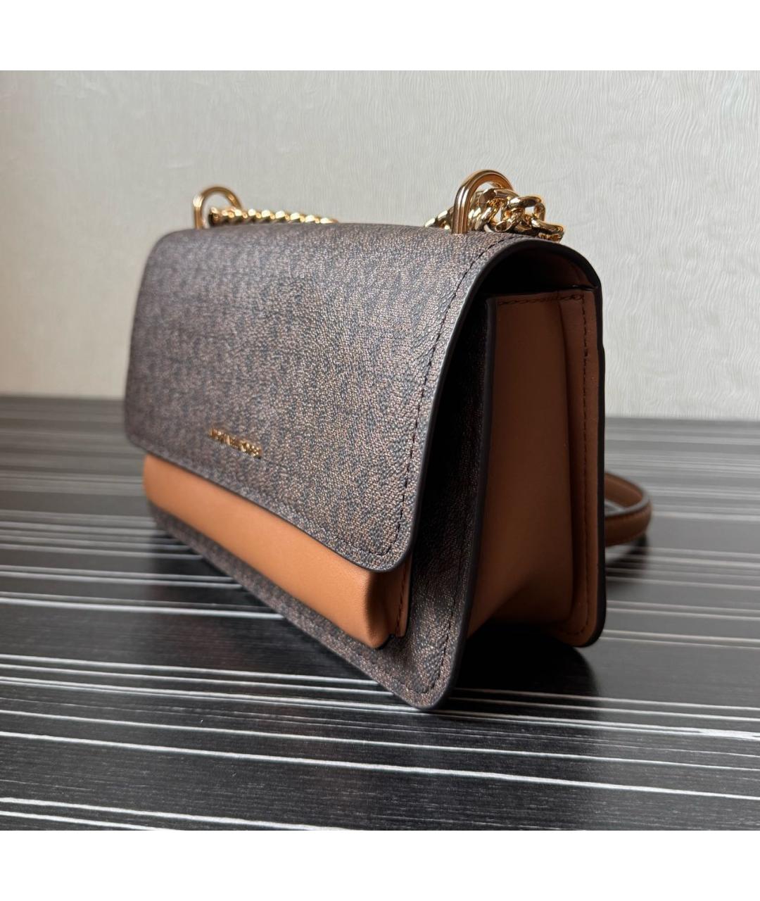MICHAEL MICHAEL KORS Коричневая кожаная сумка через плечо, фото 2