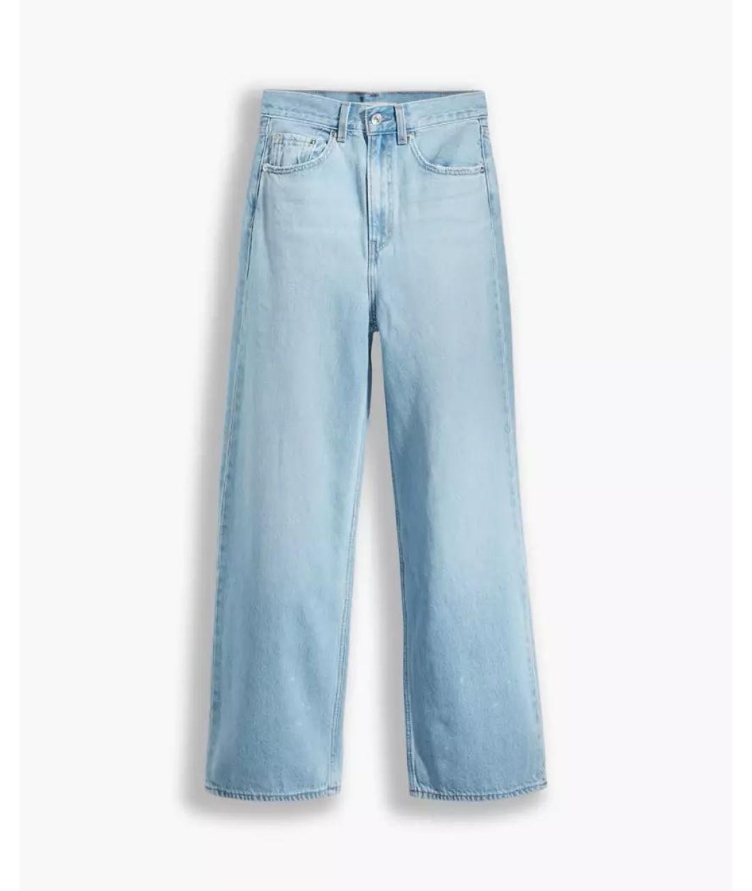 LEVI'S Голубые хлопковые прямые джинсы, фото 9