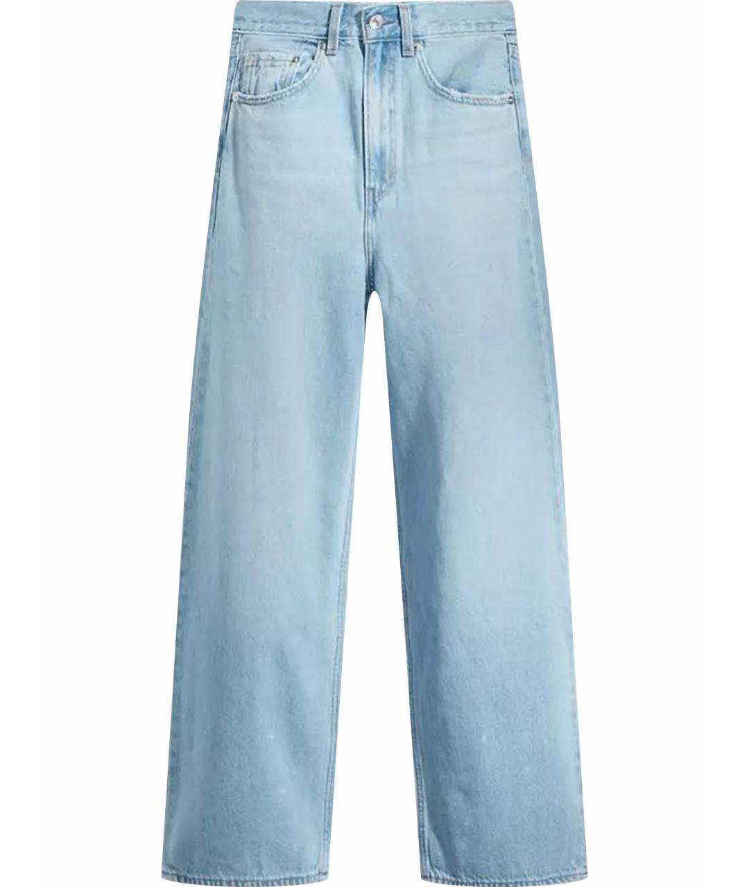 LEVI'S Голубые хлопковые прямые джинсы, фото 1