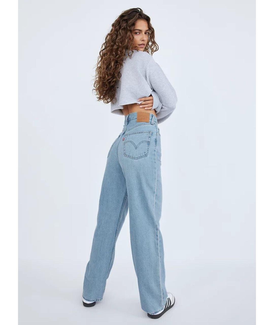 LEVI'S Голубые хлопковые прямые джинсы, фото 8