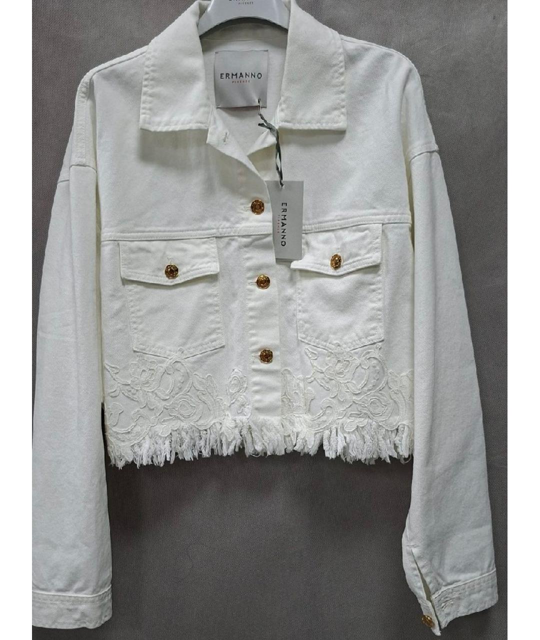 ERMANNO SCERVINO Белый хлопковый костюм с брюками, фото 2