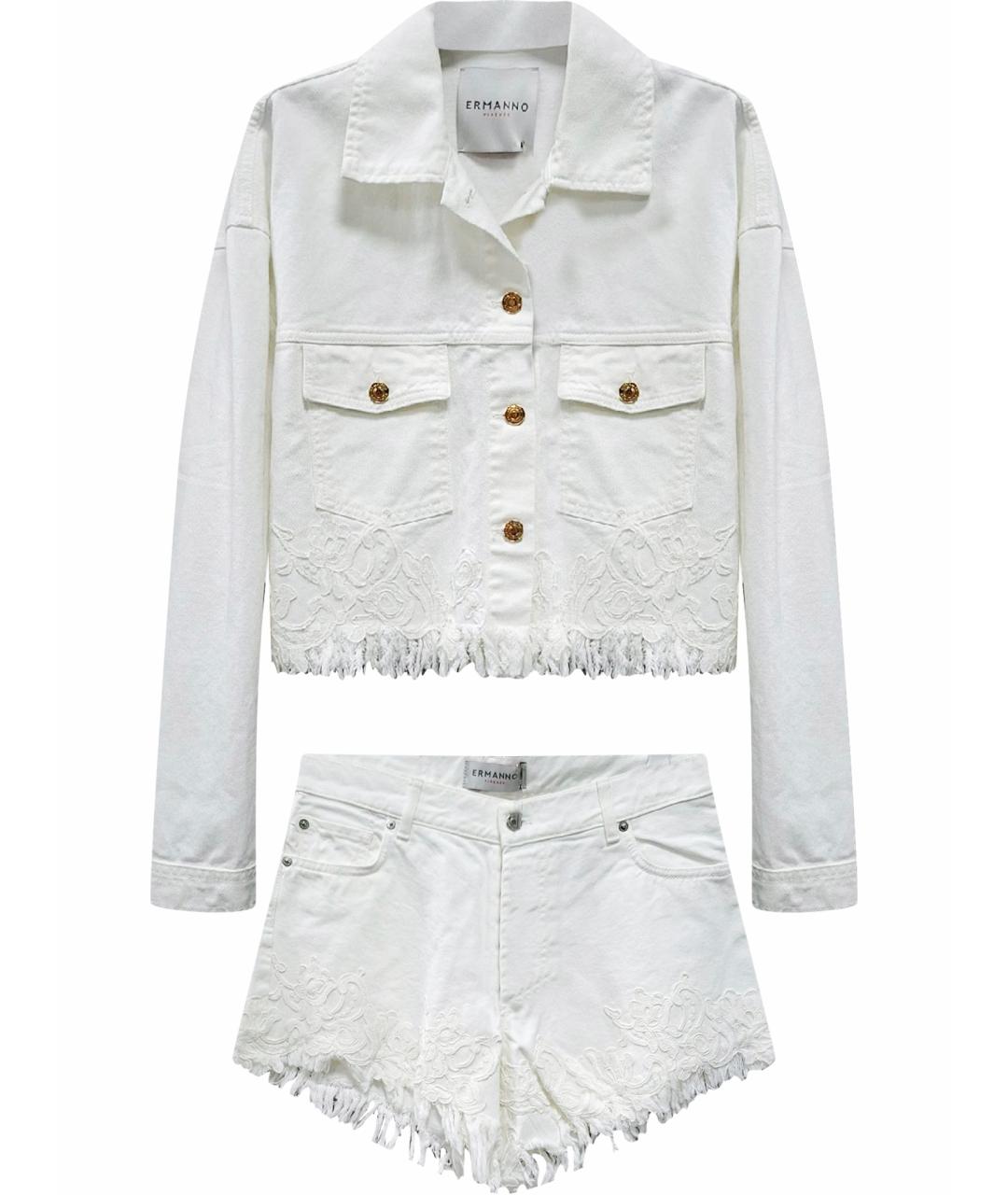 ERMANNO SCERVINO Белый хлопковый костюм с брюками, фото 1