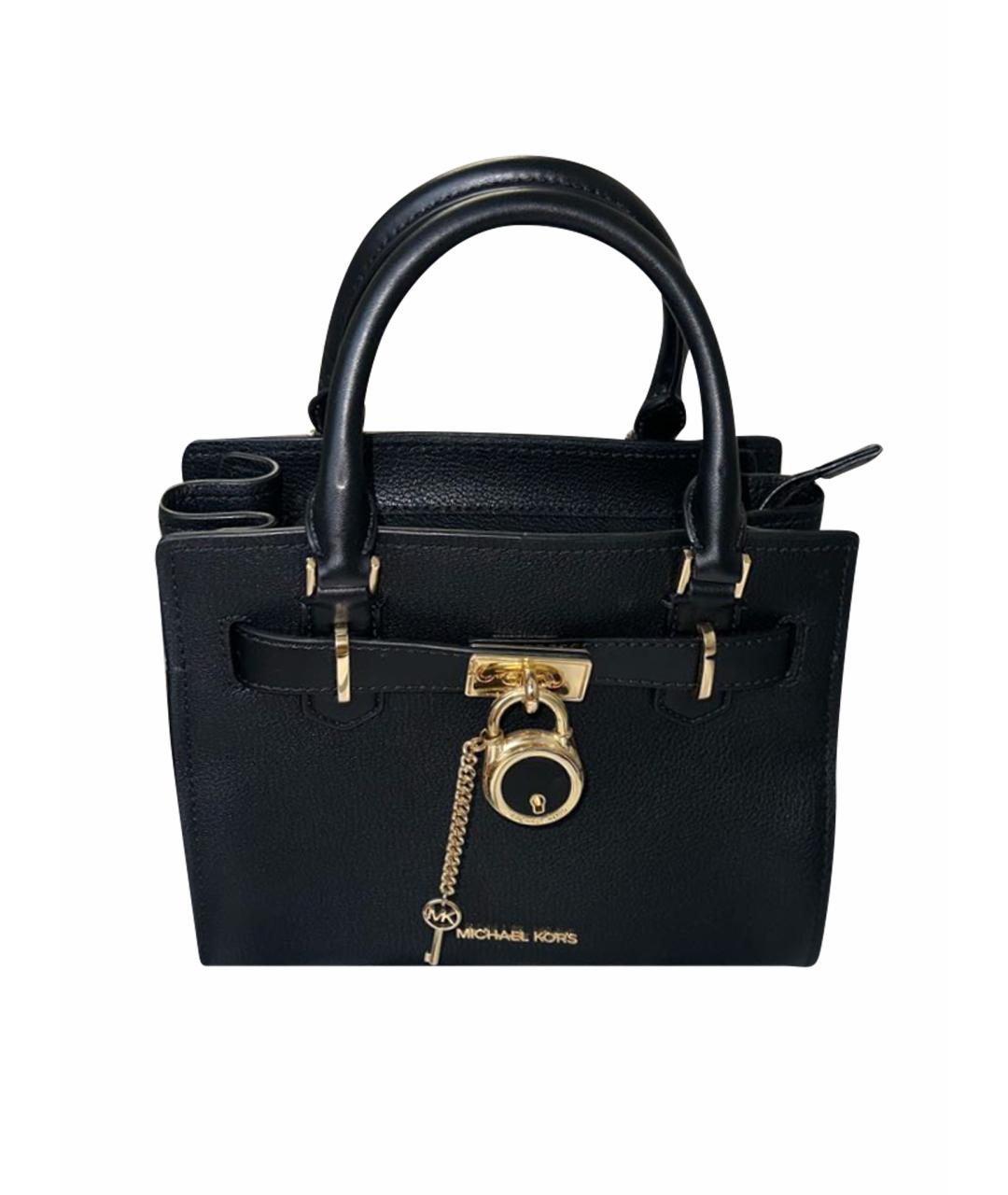 MICHAEL KORS Черная кожаная сумка тоут, фото 1
